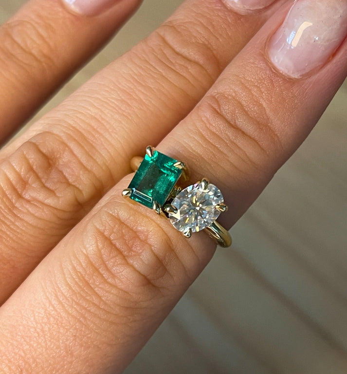 Toi et Moi Custom Engagement Ring