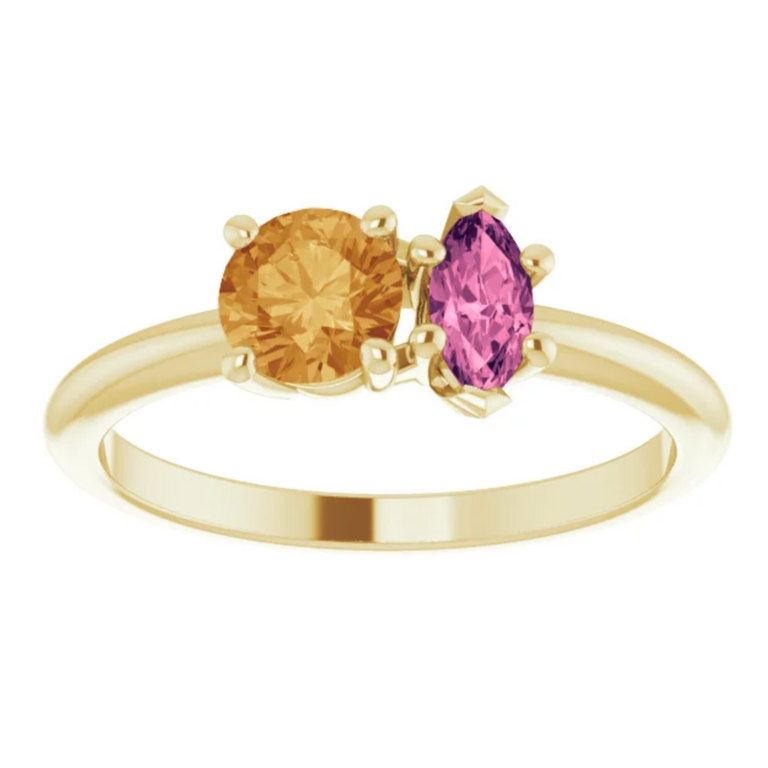 Toi et Moi Custom Engagement Ring